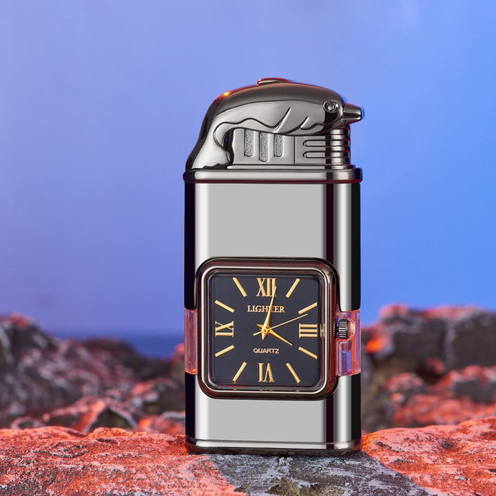 Buvala™-Windproof Lighter Vintage Watch Bezel Jet flame Torch