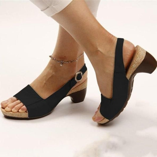 Buvala™-Comfortable Elegant Low Chunky Heel Shoes