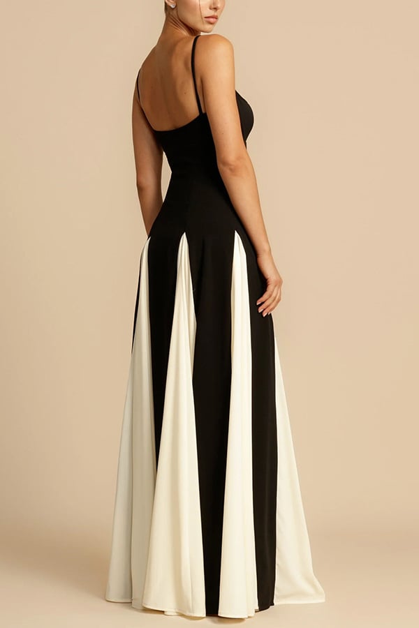 Buvala™-Timeless Elegance Panelled Tulle A-line Slip Maxi Dress