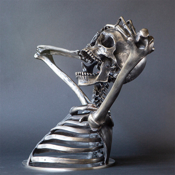 Buvala™-Break the Rules Madness Skeleton Bust Sculpture