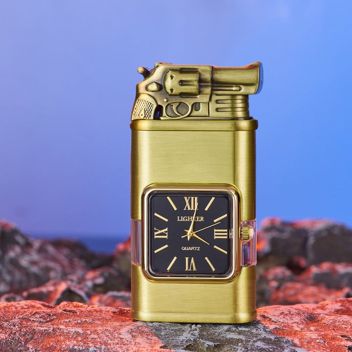 Buvala™-Windproof Lighter Vintage Watch Bezel Jet flame Torch