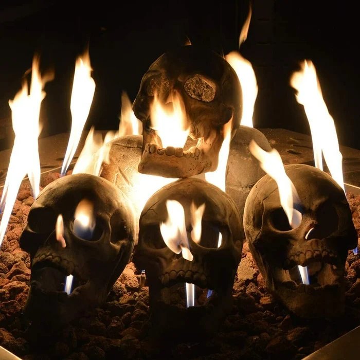 Buvala™-💀Halloween Sale - Terrifying Human Skull Fire Pit