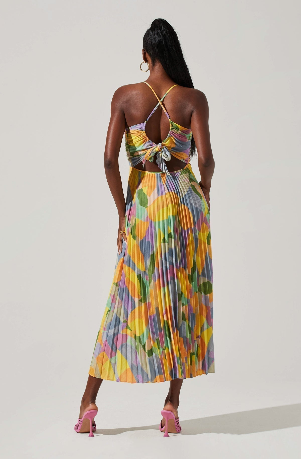 Buvala™-Casual Pleated Print Dress