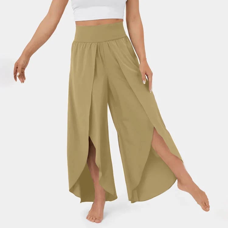 Buvala™-(🔥Last Day Promotion- SAVE 48% OFF) -High Waisted Split Wide Leg Quick Dry Casual Pants🎉