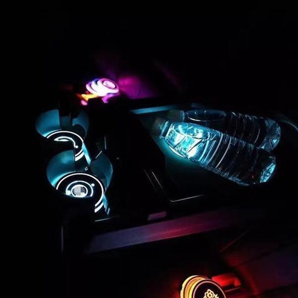 Buvala™-Led Car Logo Cup Lights up Holder USB Charging 7 Colors Changing