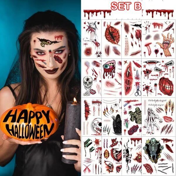 Buvala™-Halloween prank makeup temporary tattoo