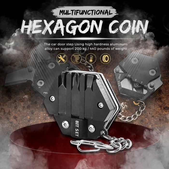 Buvala™-Multifunctional Hexagon Coin Outdoor Tool -✨Buy More Save More