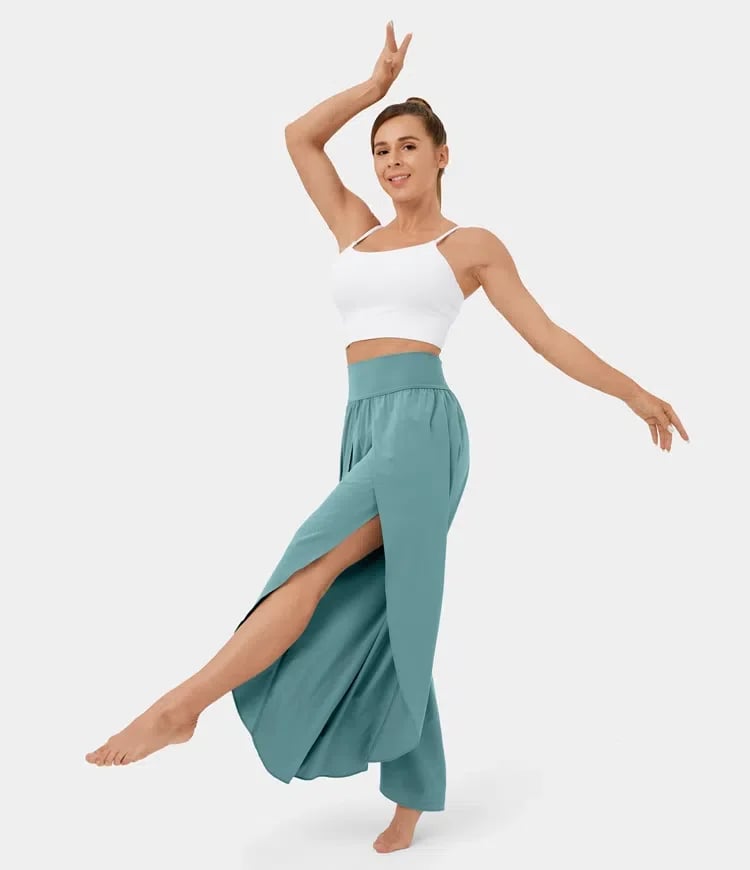 Buvala™-(🔥Last Day Promotion- SAVE 48% OFF) -High Waisted Split Wide Leg Quick Dry Casual Pants🎉