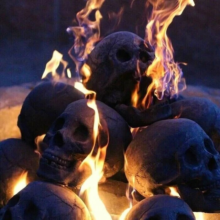 Buvala™-💀Halloween Sale - Terrifying Human Skull Fire Pit