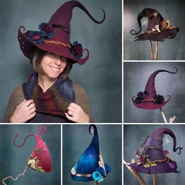 Buvala™-Halloween Party Felt Witch Hats