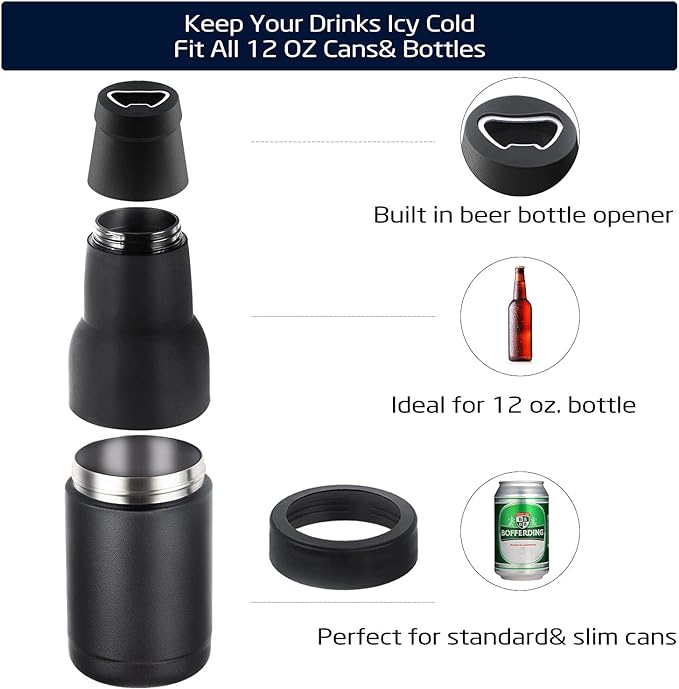 Buvala™-Beer Bottle and Can Cooler with Beer Opener