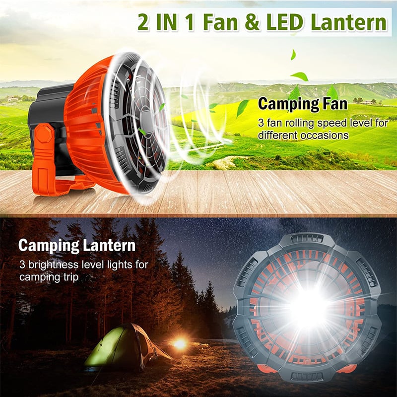 Buvala™-💥49% OFF🔥Portable Camping Fan with LED Lantern🔥BUY 2 Free Shipping