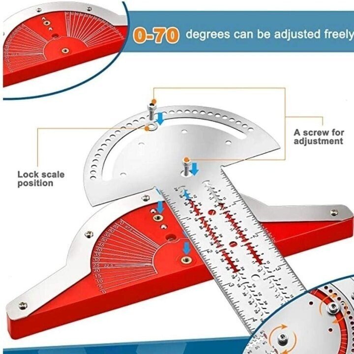 Buvala™-🔧Ultra Precision Marking Ruler Square T Type Woodworking Scriber Measuring Tool