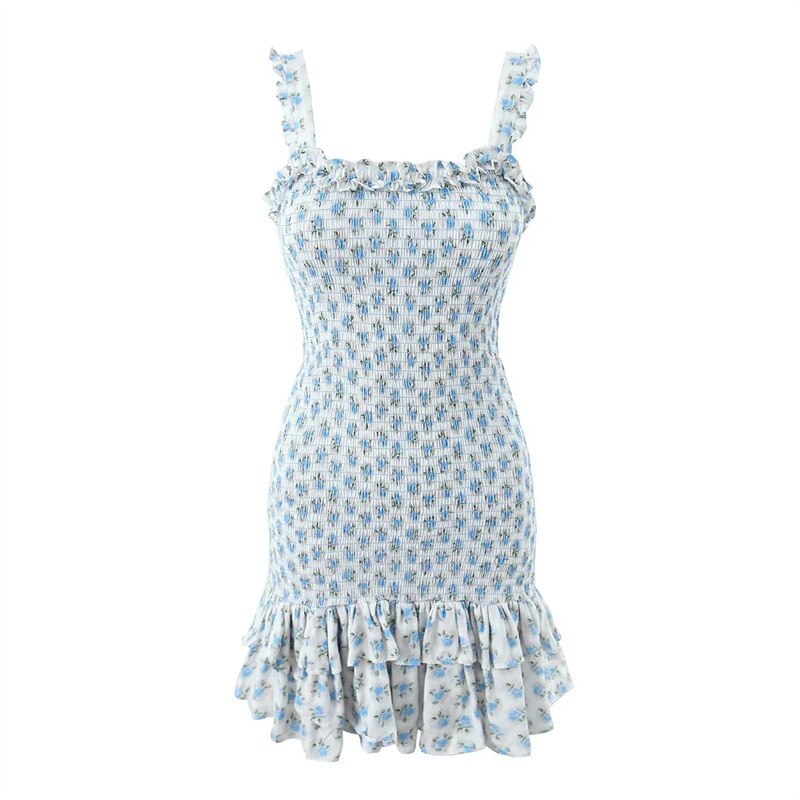 Buvala™-Flirty Ruffle Sleeveless A-line Mini Dress - Perfect for a Stylish Summer Look