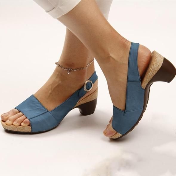 Buvala™-Comfortable Elegant Low Chunky Heel Shoes