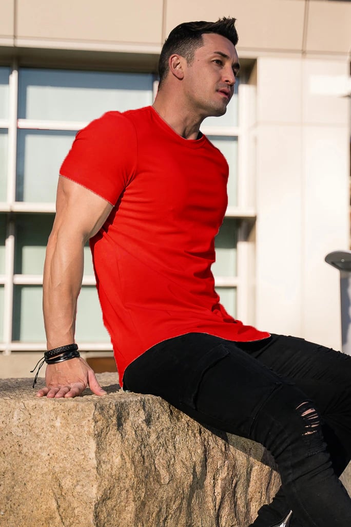 Buvala™-ESSENTIAL DROP-CUT T-SHIRT