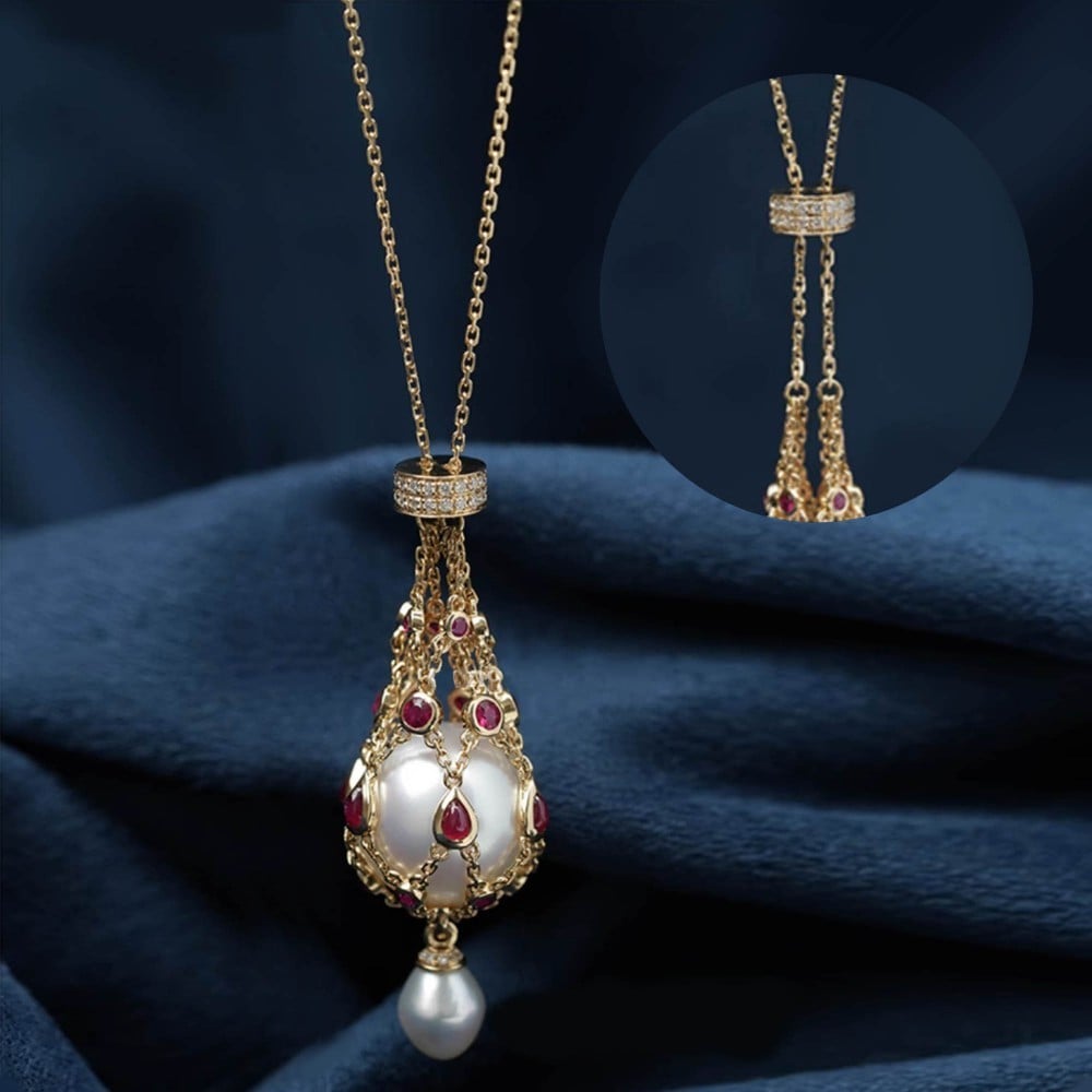 Buvala™-Last Day 49% OFF--Pearl & Gemstone Lavalier Pendant