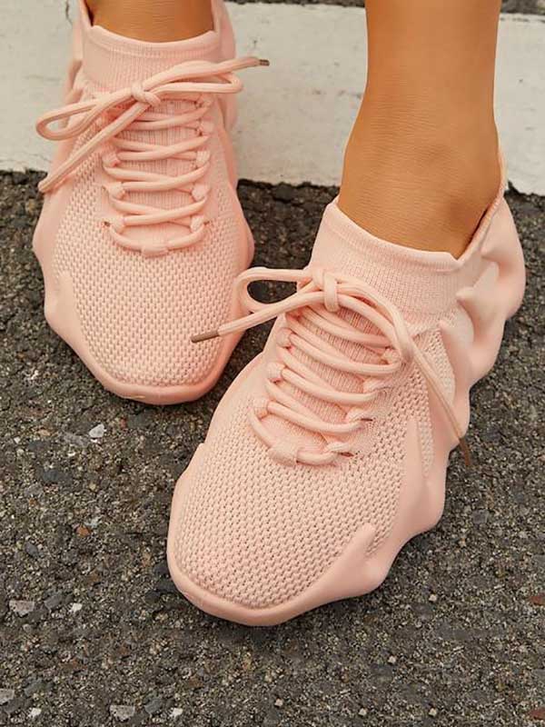 Buvala™-Lace-up Knit Breathable Sneakers