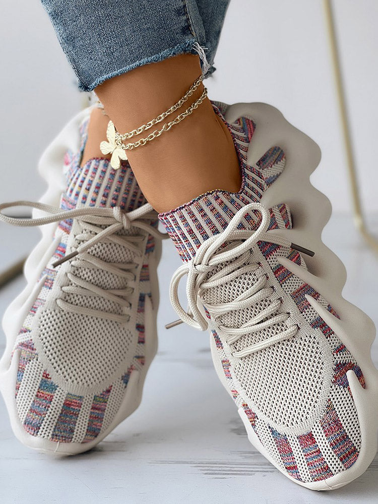 Buvala™-Lace-up Knit Breathable Sneakers