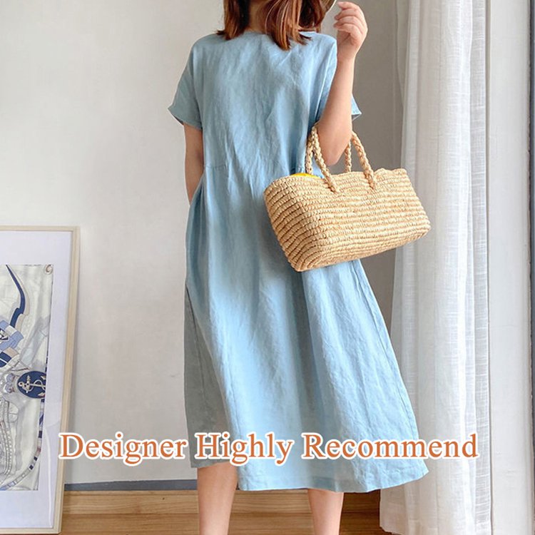 Buvala™-🔥HOT SALE🔥 Japanese Style Linen Cotton Dress(50%OFF)