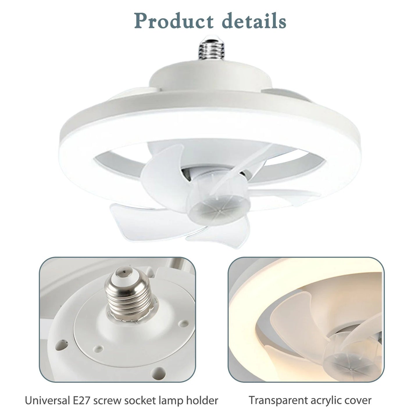 Buvala™-Fast Shipping Worldwide - LED Swing Head Fan Light