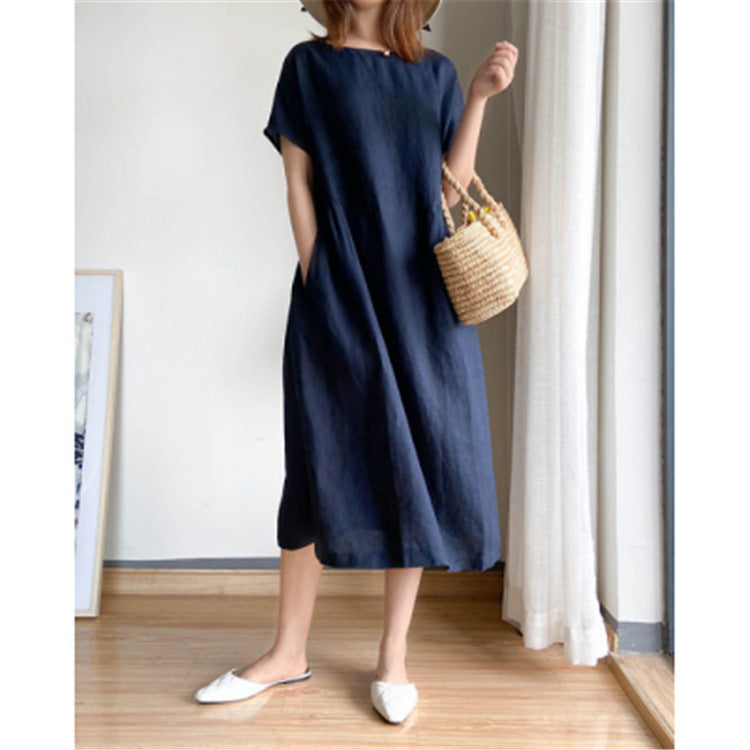 Buvala™-🔥HOT SALE🔥 Japanese Style Linen Cotton Dress(50%OFF)