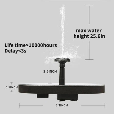 Buvala™-🎁Best Mother's Day Gift Of 2024🎁 - Solar outdoor fountain-The perfect garden decoration