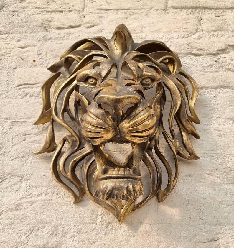 Buvala™-🦁Rare Find-Large Lion Head Wall Mounted Art Sculpture🎁