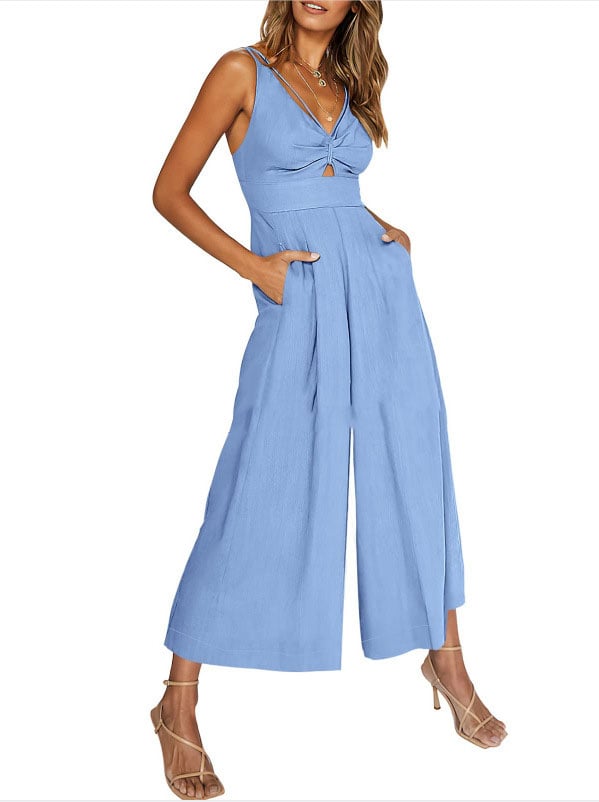 Buvala™-V Neck Cutout High-Waist Jumpsuits(Buy 2 free shipping)