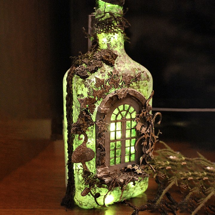 Buvala™-Altered Art Bottle - Mystical forest stories